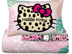 Hello Kitty Wild Jungle Kids 2pc Reversible Twin/Full Comforter Set-W13270974862 - Picture 1 of 13