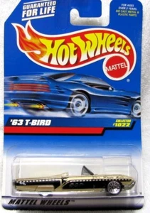 HOT WHEELS 1999 '63 T-BIRD GOLD/BLACK HOT WHEELS REELS 1022 - Picture 1 of 3