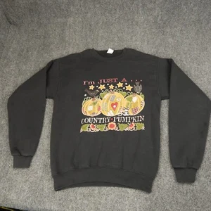 Vintage Oma Sweatshirt Damen Medium "I'm Just a Country Pumpkin" Hergestellt in den USA - Bild 1 von 11