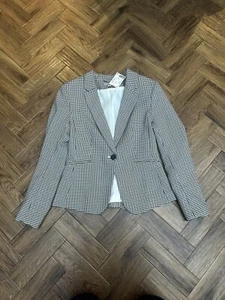 Ladies H&M Houndstooth Blazer Jacket Size 10 - Picture 1 of 6