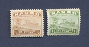 NAURU - Scott 18a & 19a - unused hinged - ship - 1924 --a - Picture 1 of 1