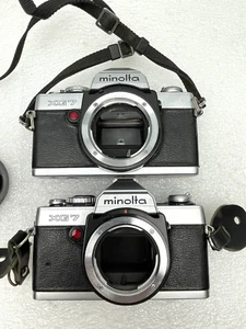 ROUGH CONDITION - PAIR OF MINOLTA XG7 SLR FILM CAMERA BODY - PARTS REPAIR - Picture 1 of 16