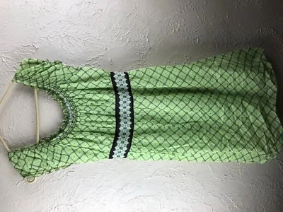 Vestido Camisa Campesino Calado Verde Claro Edición Max PL Foto 1 de 3