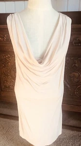HAUTE HIPPY CLASSIC BEIGE CHAMPAGNE PINK SLEEVELESS SHEATH DRESS SMALL $349 EXC - Picture 1 of 3