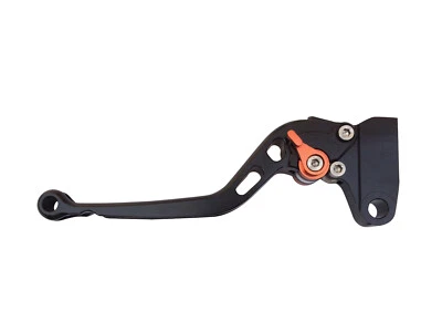 1 x black long motorcycle clutch lever orange for kawasaki zr-7/s 1999 - 2003 - Image 1 of 4