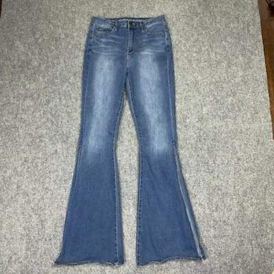 Pantalones de mezclilla para mujer Articles Of Society talla 28 azul Taylor con abertura acampanada Foto 1 de 4