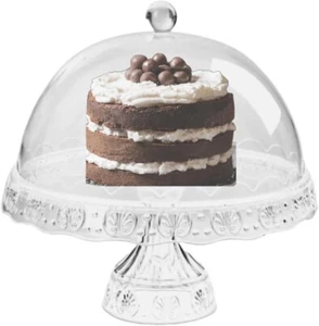Cake Stand With Dome Cover Acrylic stand with Lid Wedding Birthday Decoration - Picture 1 of 14