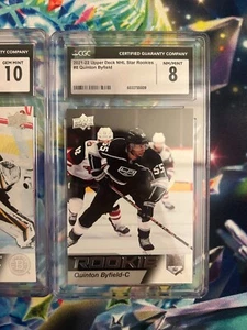 2021-22 Upper Deck NHL Star Rookies Quinton Byfield #8 LA Kings CGC 8 NM/MINT - Picture 1 of 2
