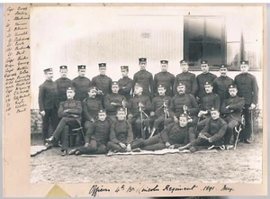 PHOTOGRAPH OFFICERS 4TH BATTALION LINCOLN REGIMENT MAY 1891 - OFFICERS NAMED - Foto 1 di 1