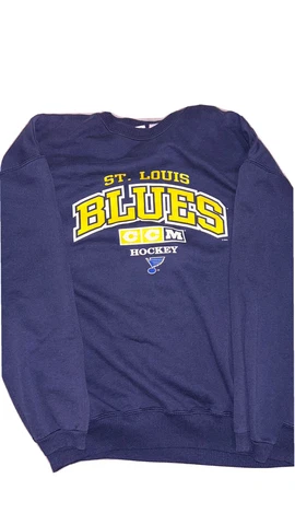 St.Louis Blues CCM Hockey Navy Blue Crewneck XL Cover