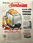 Grille-pain vintage 1954 imprimé publicité rayon de soleil contrôle automatique pain grillé