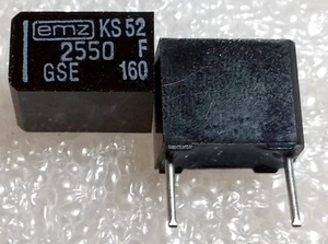 50pcs EMZ 160V 1% 2550pF High Precision Film/Foil Capacitor 2.2nF Tone Audio Box - Picture 1 of 11