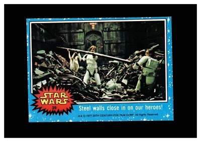 1977 Topps Star Wars #39 Steel walls close in on out heroes! - Image 1 of 2