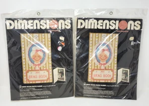 Lot of 2 Vintage 1981 Dimensions Needlepoint Kits My Brag Book Photo Album 2197 - Picture 1 of 5