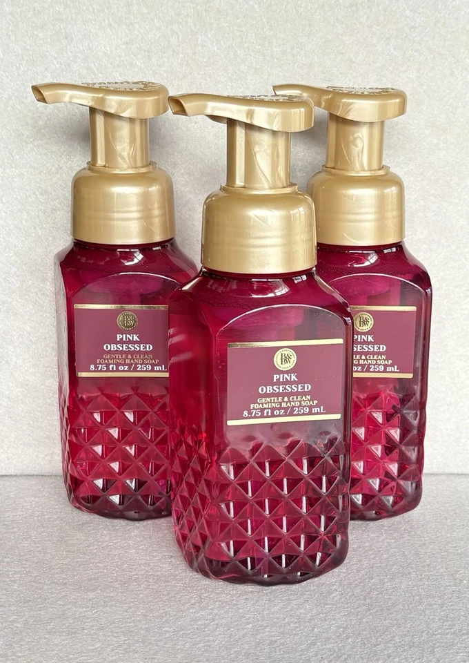 Lote de 3 JABÓN DE MANOS ESPUMOSO SUAVE ROSA BATH & BODY WORKS 8,75 FL OZ NUEVO Foto 1 de 1