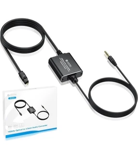 DAC Wandler Digital zu Analog Optisch SPDIF zu 3,5mm AUX Audio Adapter 192kHz - Bild 1 von 9