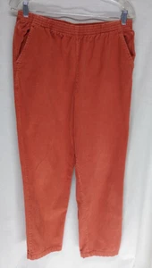 Blair Women's Burnt Orange Corduroy Pants Pockets Elastic Waist Size Medium - Picture 1 of 7