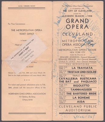 ERICH LEINSDORF - PROGRAM SIGNED WITH CO-SIGNERS - Image 1 of 2