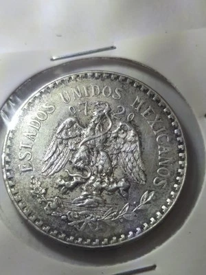 Moneda Mundial Peso México 72% Plata 1945-M Km# 455 (P599) Foto 1 de 2