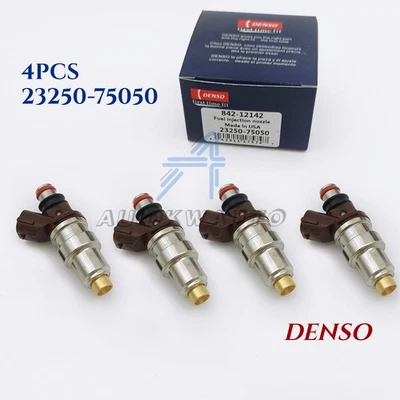 4X DENSO Fuel Injector 23250-75050 For 1995-2000 Toyota Tacoma 4Runner T100 2.7L - Imagem 1 de 4