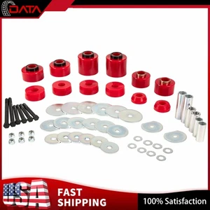 4.4123R Cab Body Mount Bushing Set For 1980-1998 Ford F150 F250 F350 2WD 4WD Red - Picture 1 of 17