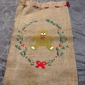 "Bolsas de regalo vintage con cuerda de arpillera saco Navidad 22""x 14""" - Imagen 1 de 4