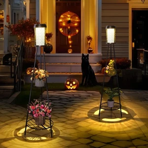2pack 45.4'' Outdoor Floor lamp IP65 Waterproof, Solar Lights Outdoor with 2 ... - Picture 1 of 6