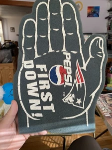 Vintage New England Patriots Foam “First Down!” Fan Hand NFL Pepsi Souvenir - Picture 1 of 7