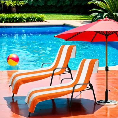 Funda para sillón de algodón Cabana, fundas para muebles de toalla/chaise de exterior, terr... Foto 1 de 4