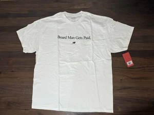 New Balance Kawhi Leonard Board Man Gets Paid White Tee Size XL T-Shirt Rare NWT - Picture 1 of 7