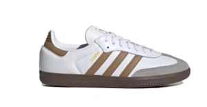 Adidas Samba OG Mens White Brown Desert Casual Shoes JH8796 Sz 7 - Picture 1 of 8