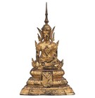 Thailand 19. Jh. - A Thai Bronze Figure Of Crowned Buddha - Rattanakosin Bouddha