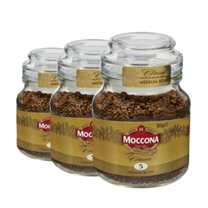 3 x Moccona Freeze Dried Instant Coffee Classic Medium Roast 50g - Picture 1 of 5