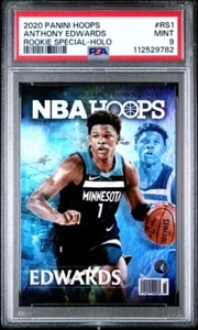 2020 PANINI HOOPS ROOKIE SPECIAL RS1 ANTHONY EDWARDS HOLO PSA 9 GRADED - Picture 1 of 2