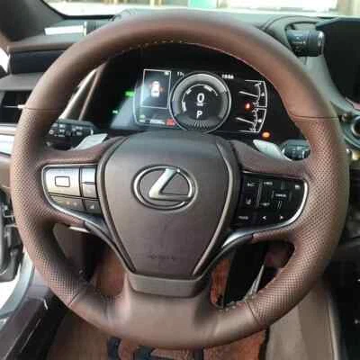 For Lexus ES300h 2019-2021 ES350 2019 Leather Nonslip Car Steering Wheel Cover - Image 1 of 4