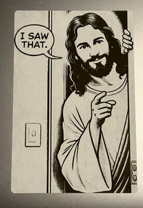 I SAW THAT  Jesus Thermal Slap Stickers (Lot) - Picture 1 of 2