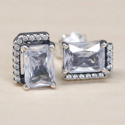 Auténticos Pendientes Pandora Brillante Declaración Halo Stud 292380C01 con Caja con Bisagras Foto 1 de 4