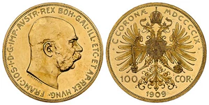 AUSTRIA. Franz Joseph I 1909 AV 100 Corona. NGC PL61PL Fr.-507. 3,203 minted - Picture 1 of 1