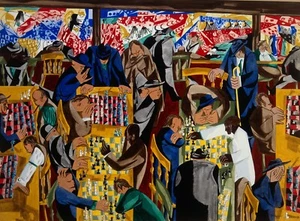 Jacob Lawrence : Chess on Broadway : Archival Quality Art Print - Picture 1 of 2