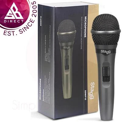 Stagg SDMP15 Wired Dynamic Microphone Switchable Vocal Handheld Mic│With Cable - Image 1 of 2