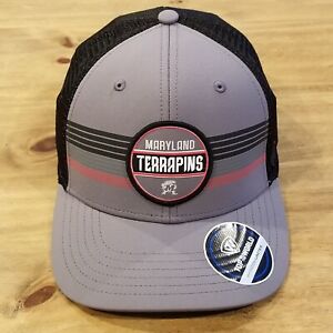 Maryland Terrapins Hat Cap Snapback Gray Round Circle Patch Mesh Top World New