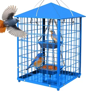 Metal Mealworms Bird Feeder - Squirrel-Proof, 2 Cups for Outdoor Hanging - Picture 1 of 12