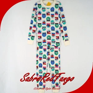 NWT HANNA ANDERSSON ORGANIC LONG JOHNS PAJAMAS HYGGE SNOWGLOBES PRINT 160 14 - Picture 1 of 4