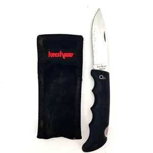Kershaw Outlaw Bill Knife 1065 Folding Locking 4" Blade Black Nylon 6" Sheath - Picture 1 of 12