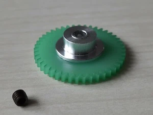 Engranaje de espiral 43Z M50 para ejes de 3 mm, plástico con cubo de aluminio - Imagen 1 de 3