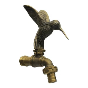 Grifo de latón jardín colibrí grifo vintage agua decoración del hogar exterior - Imagen 1 de 1