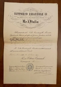 Decreto promulgato da Vittorio Emanuele II - Picture 1 of 1