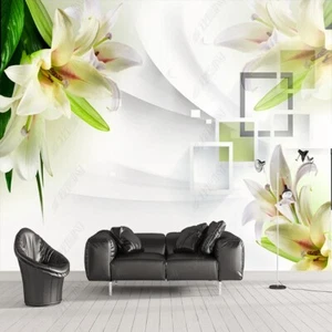 Vlies Fototapete Wandtapete Wandbilder Lilie 3D Effekt Hintergrundwand 11484 - Picture 1 of 3