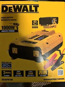 New! DEWALT (DXAEPIP3W) 3-Way 1000-Watt Portable Jobsite Power Inverter 20V - Picture 1 of 2