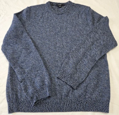 Suéter pescador J Crew masculino grande azul 100% lã merino vintage - Imagem 1 de 4
